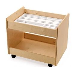 CARRELLO PITTURA CON RUOTE +BOX PORTABICCHIERI CM.