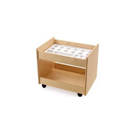 CARRELLO PITTURA CON RUOTE +BOX PORTABICCHIERI CM.