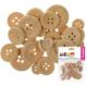 BOTTONI DA INFILARE MM.25 COLORE NATURALE PZ.30