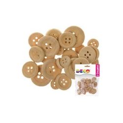 BOTTONI DA INFILARE MM.25 COLORE NATURALE PZ.30