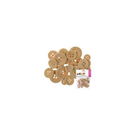 BOTTONI DA INFILARE MM.25 COLORE NATURALE PZ.30
