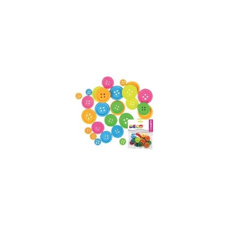 BOTTONI DA INFILARE MM.25 COLORE NEON PZ.30