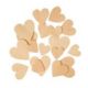 LEGNO DA DECORARE CUORI MM. 30-40-50 PZ.100