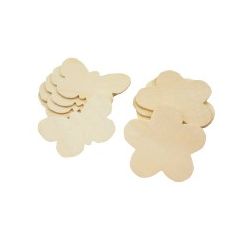 LEGNO DA DECORARE FARFALLE E FIORI PZ. 12