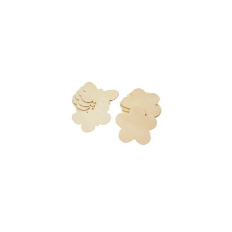 LEGNO DA DECORARE FARFALLE E FIORI PZ. 12