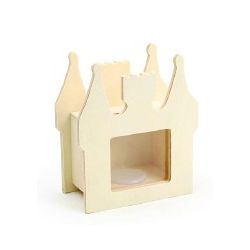 LEGNO DA DECORARE SALVADANAIO CASTELLO CM. 9,5X10