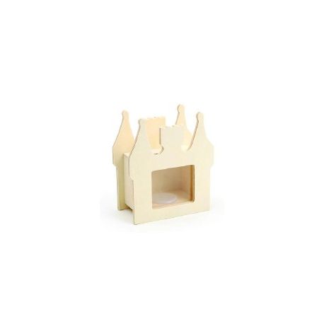 LEGNO DA DECORARE SALVADANAIO CASTELLO CM. 9,5X10