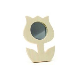 LEGNO DA DECORARE SPECCHIO TULIPANO CM. 10X14X1
