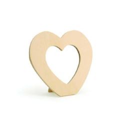 LEGNO DA DECORARE SPECCHIO CUORE CM. 14X13X1