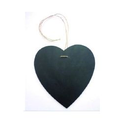 CUORE DA APPENDERE IN FINTA ARDESIA CM. 23X23