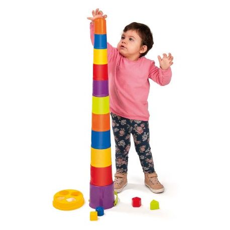TORRE DI CILINDRI CON FORME PER BAMBINI