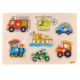 PUZZLE LEGNO C/POMELLI 7 PZ VEICOLI