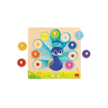 PUZZLE COLORI PAVONE PER BAMBINI