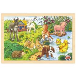 PUZZLE LEGNO 24 PZ LA FATTORIA