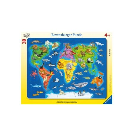 PUZZLE PLANISFERO ANIMALI PER BAMBINI