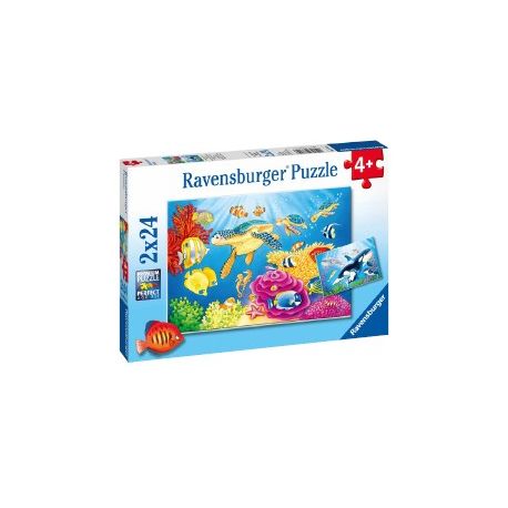 PUZZLE 2X24 ANIMALI DAL MONDO PER BAMBINI