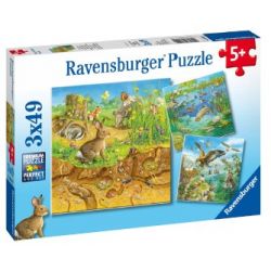 PUZZLE 3X49 ANIMALI NEI LORO AMBIENTI