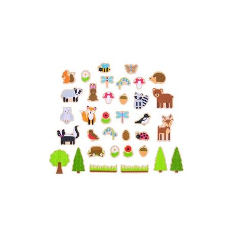 MAGNETI MONDO DEL BOSCO - SET PZ. 35 PER BAMBINI