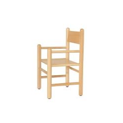 SEDIA CON BRACCIOLI NATURALE 26