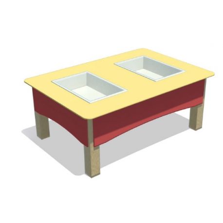 TAVOLO MANIPOLAZIONE CON VASCHETTE PER BAMBINI