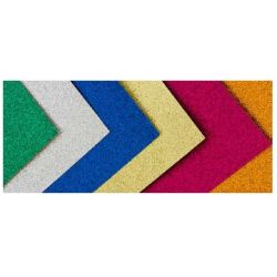 CARTONCINO GLITTER GR.330 CM.50X65 ARGENTO