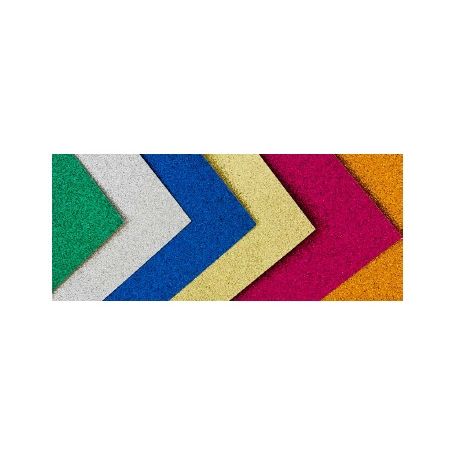 CARTONCINO GLITTER GR.330 CM.50X65 ARGENTO