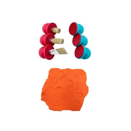 SET PENNELLI E TIMBRI ERGONOMICI - 6 PZ