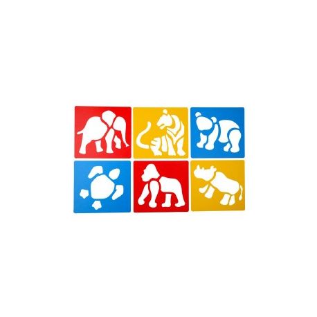 STENCIL ANIMALI IN ESTINZIONE - 6 PZ
