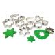 SET STAMPI METALLO CUORI STELLE CERCHI 12 PZ