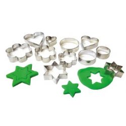 SET STAMPI METALLO CUORI STELLE CERCHI 12 PZ