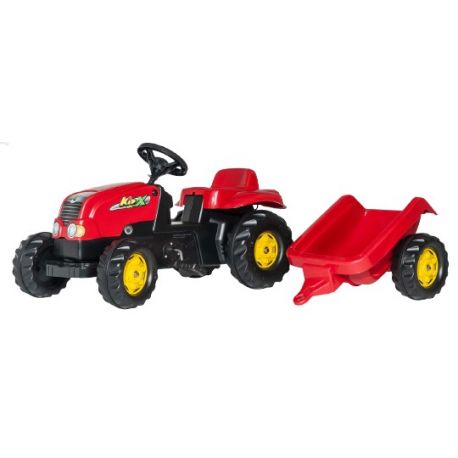 TRATTORE CON RIMORCHIO ROLLY KID PER BAMBINI