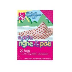 CARTA RIGHE/POIS CM.23X33 FG.20 GR. 90 ASS.