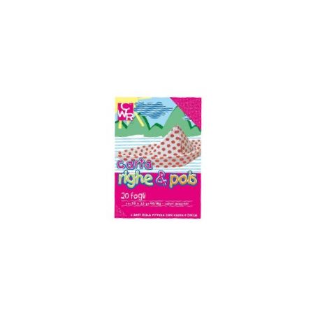 CARTA RIGHE/POIS CM.23X33 FG.20 GR. 90 ASS.