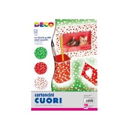 CARTONCINI CUORI CM.25X35 FG.12 GR.300 ASS