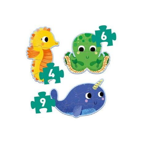 3 PRIMI PUZZLE IL MARE PER BAMBINI