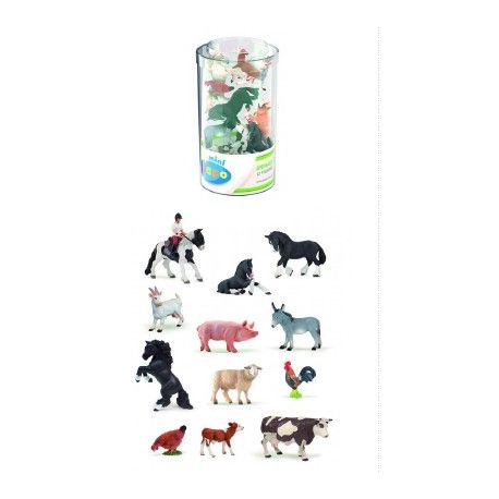 MINI ANIMALI - FATTORIA 12PZ PER BAMBINI