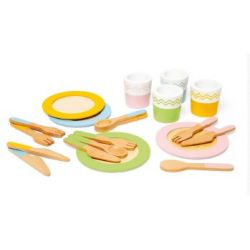 SET DA PRANZO PER 4 PERSONE IN LEGNO PZ.20