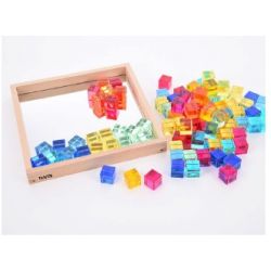 CUBI TRASPARENTI CON CONTENITORE A SPECCHIO
