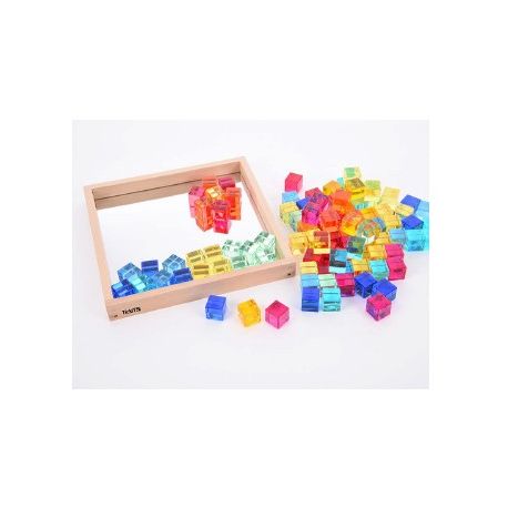 CUBI TRASPARENTI CON CONTENITORE A SPECCHIO PER BAMBINI