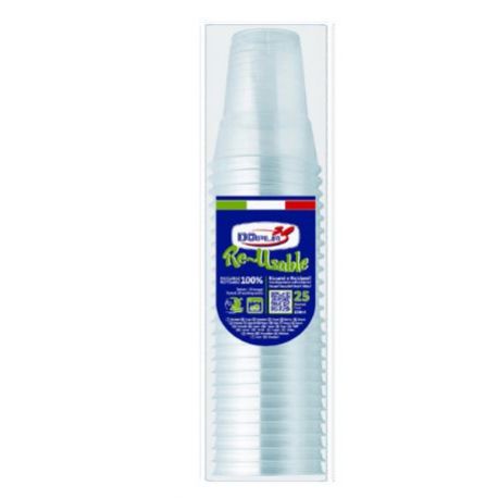 Bicchieri pl. 250ml cf.25pz reuse
