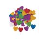 FORME GOMMA CREPP ADESIVA CUORI GLITTER PZ.60
