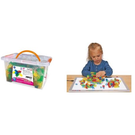 MATTONCINI MICRO COMPATIBILI TRASPARENTI 350PEZZI PER BAMBINI