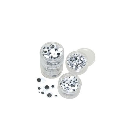 OCCHI MOBILI ADESIVI TONDI/OVALI 560PZ