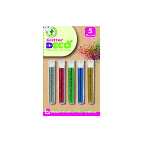 GLITTER BIO GRANA FINE 10ML 5 COLORI