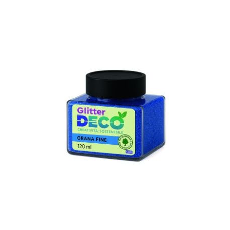 GLITTER BIO GRANA FINE 120ML BLU