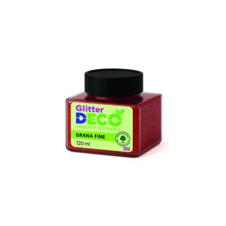 GLITTER BIO GRANA FINE 120ML ROSSO