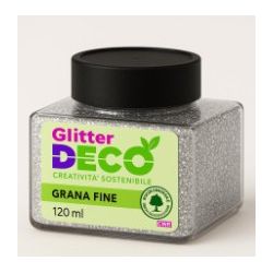 GLITTER BIO GRANA FINE 120ML ARGENTO