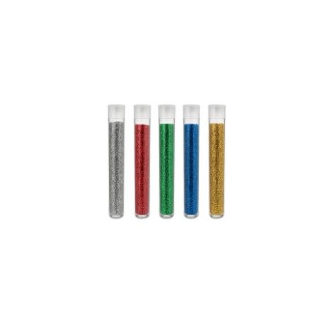 GLITTER BIO GRANA FINE 10ML ARGENTO - 5 PEZZI