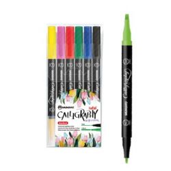 MARKER CALLIGRAPHY DOPPIA PUNTA 6 COL.