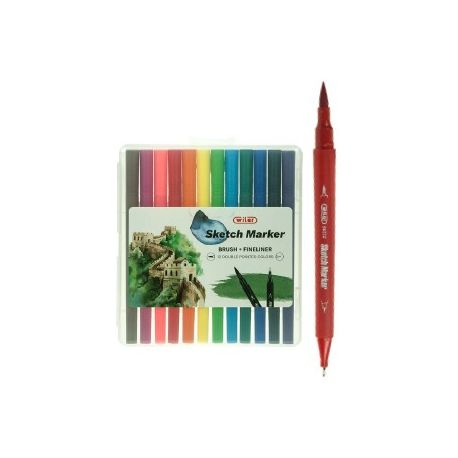 PENNARELLI FINLINER E BRUSH 12 COL.